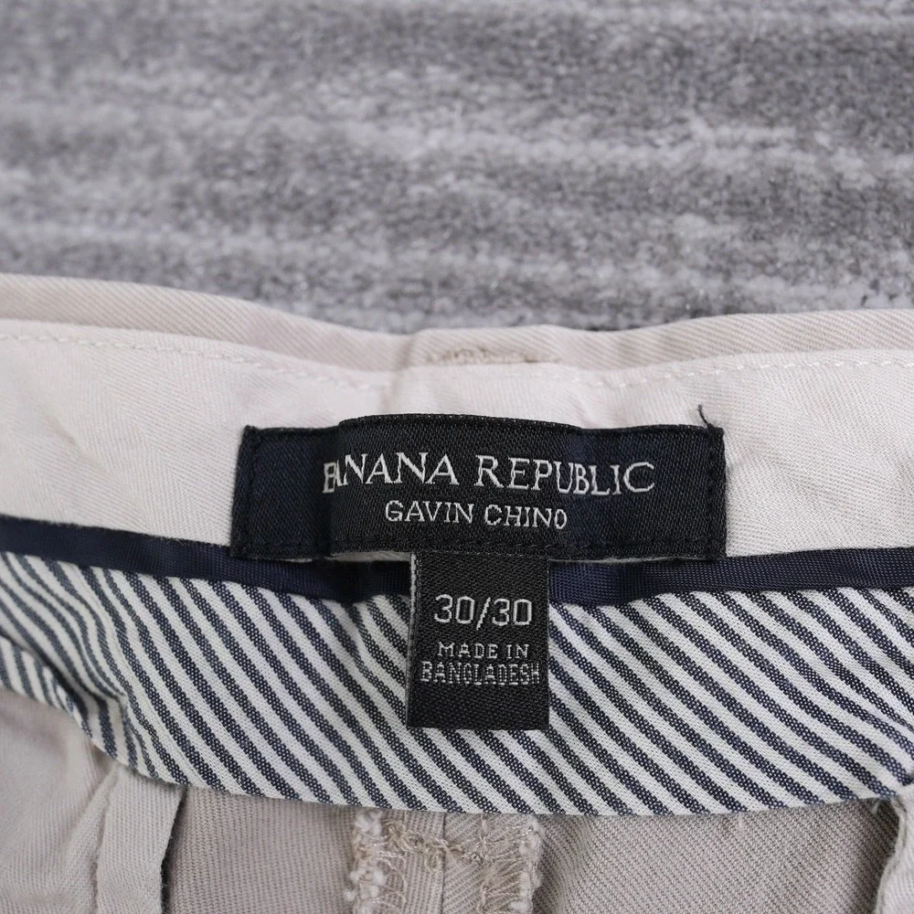 Banana Republic Gavin Chino Pants Mens 30x30 (31x28.75) Khaki Tan Straight Leg